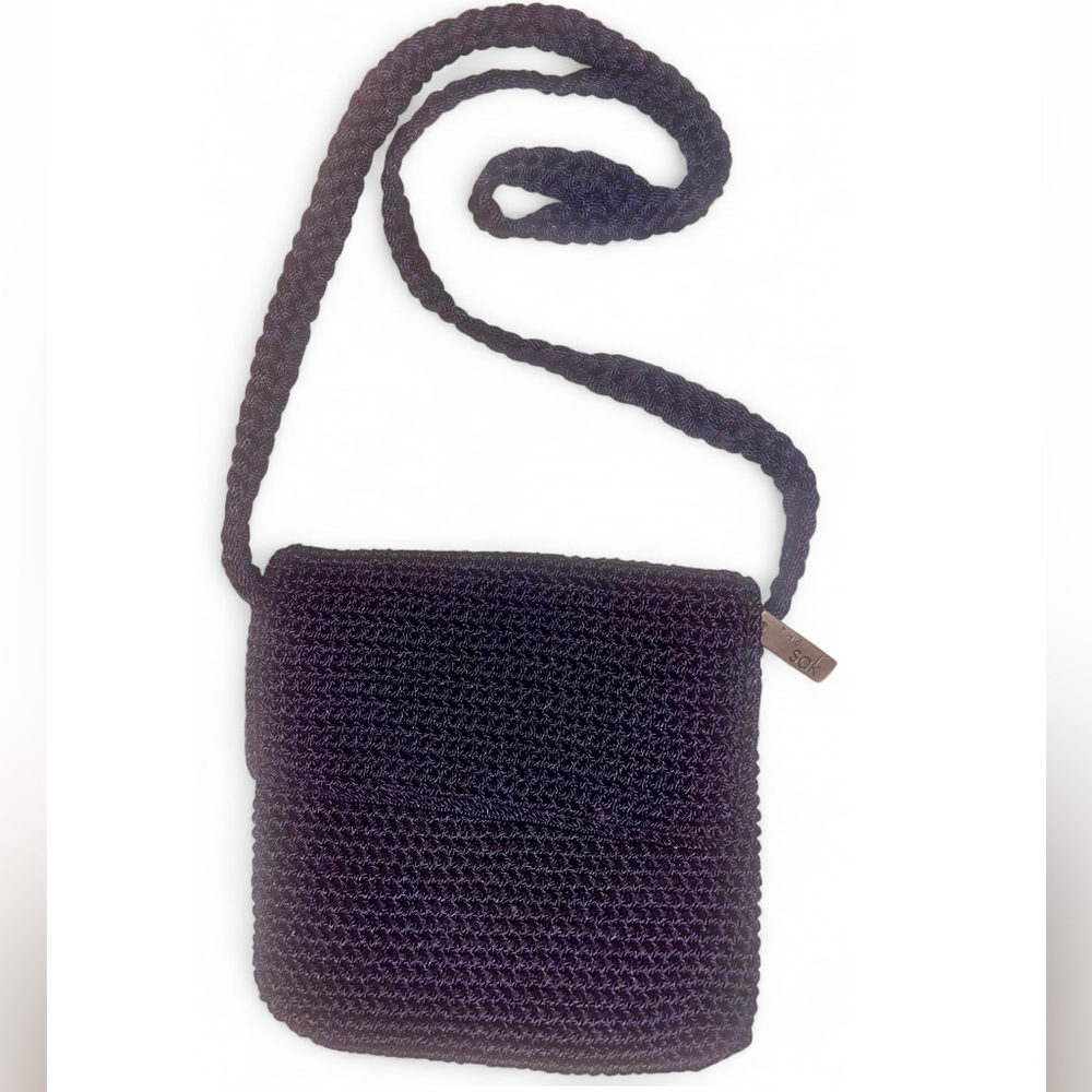 The Sak small Navy Blue Crochet Shoulder Bag